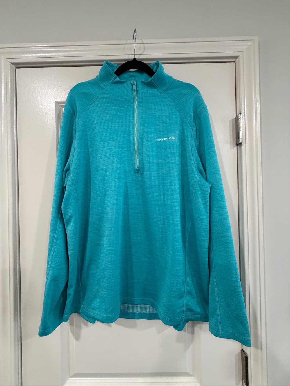Vineyard Vines Teal Quarter-Zip Performance Pullover